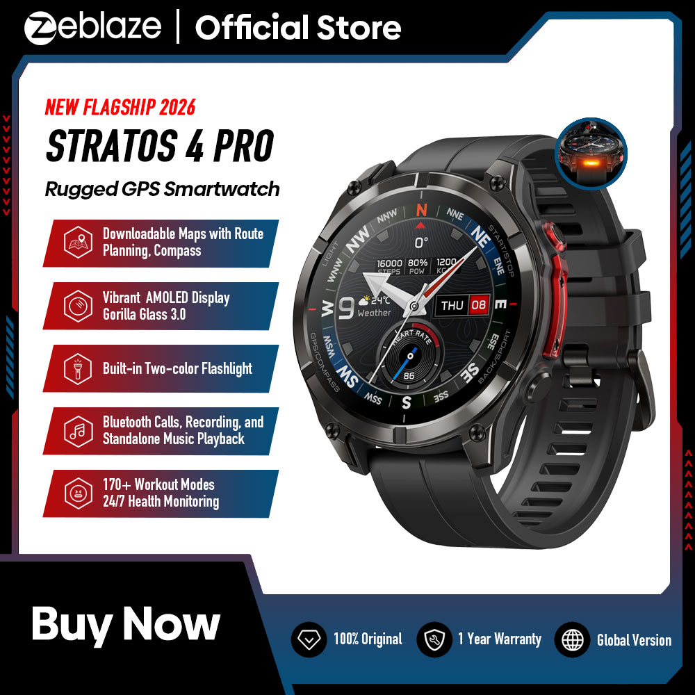 Table Tennis World - Nouvelle montre connectée GPS Zeblaze Stratos